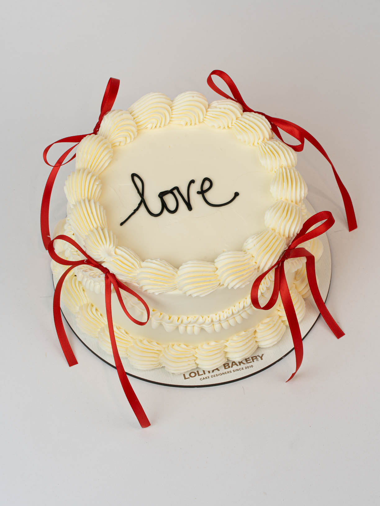 Mini pastel coquette lazos rojos - Lolita Bakery