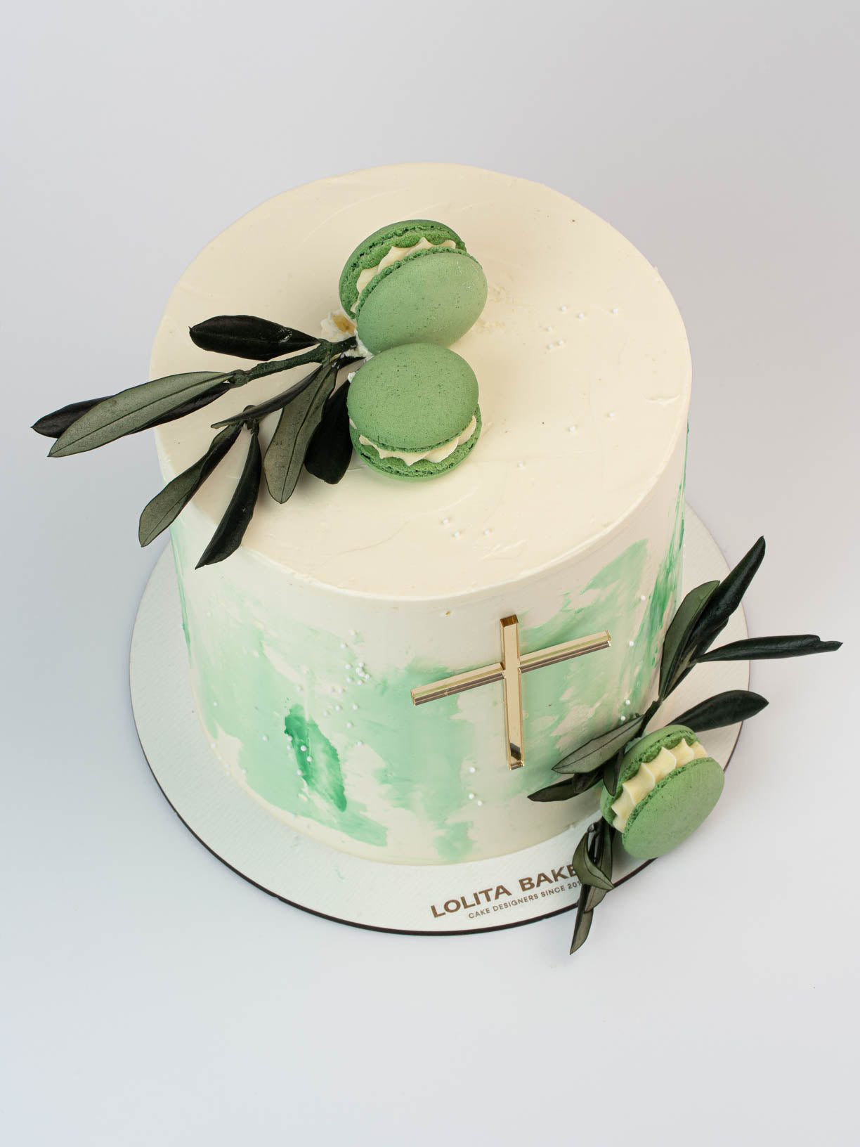 Pastel Comunión olivo