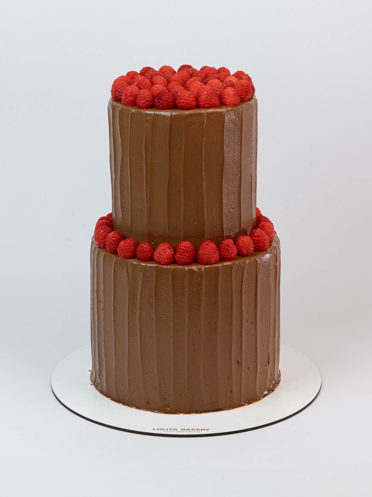 Tarta de boda de chocolate con frambuesas - Lolita Bakery
