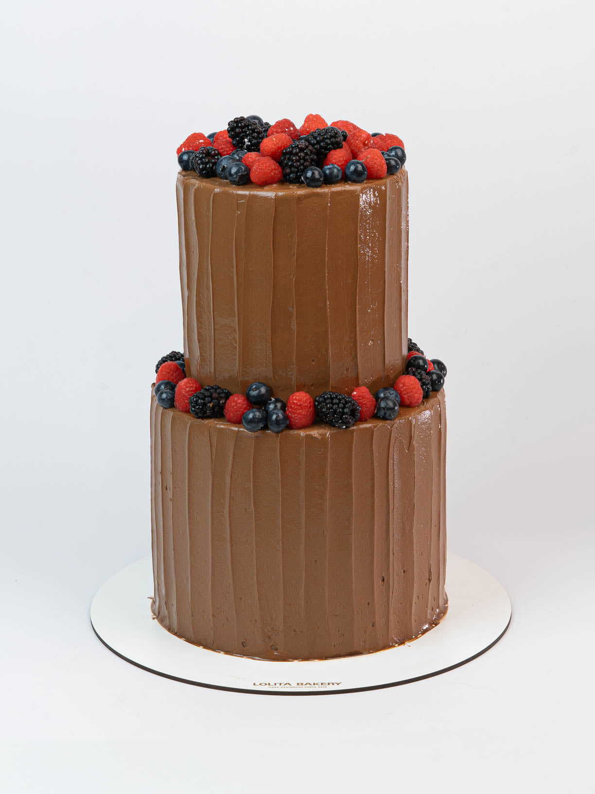 Tarta de boda de chocolate con frambuesas - Lolita Bakery
