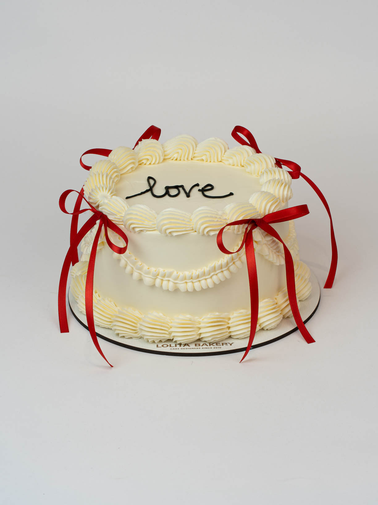 Mini pastel coquette lazos rojos - Lolita Bakery