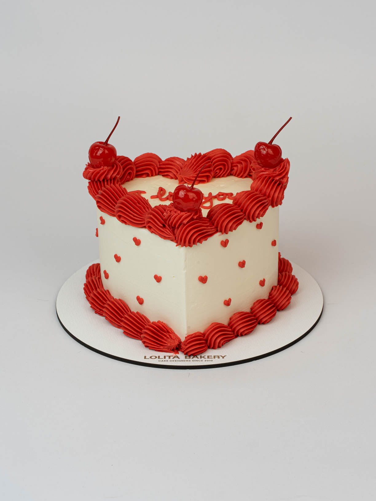 Pastel corazones cherry - Lolita Bakery