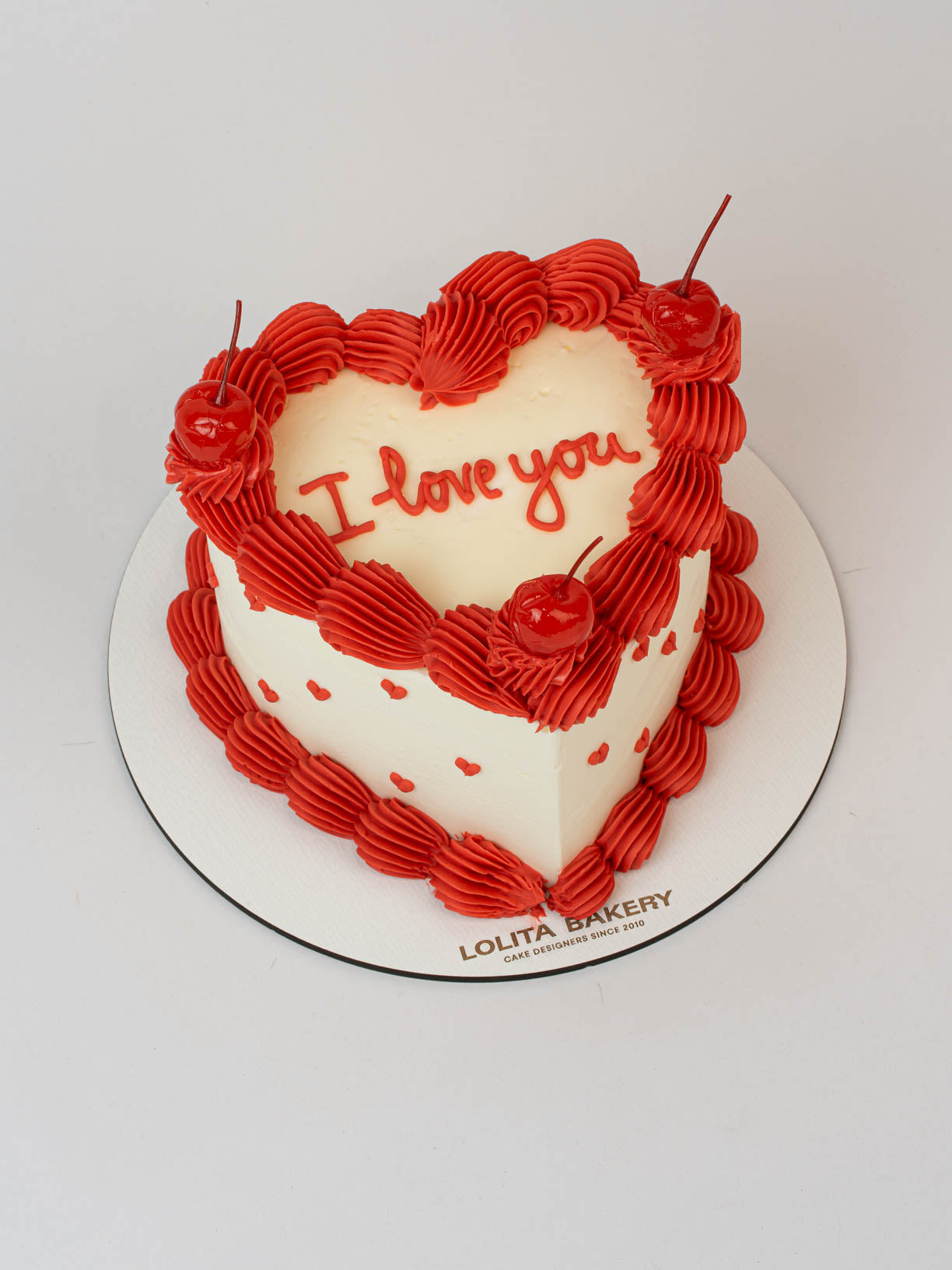 Pastel corazones cherry - Lolita Bakery