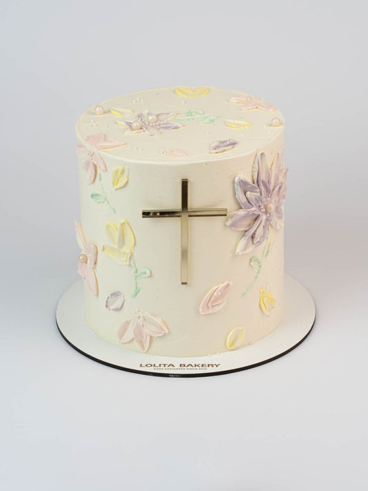 Pastel Comunión flores