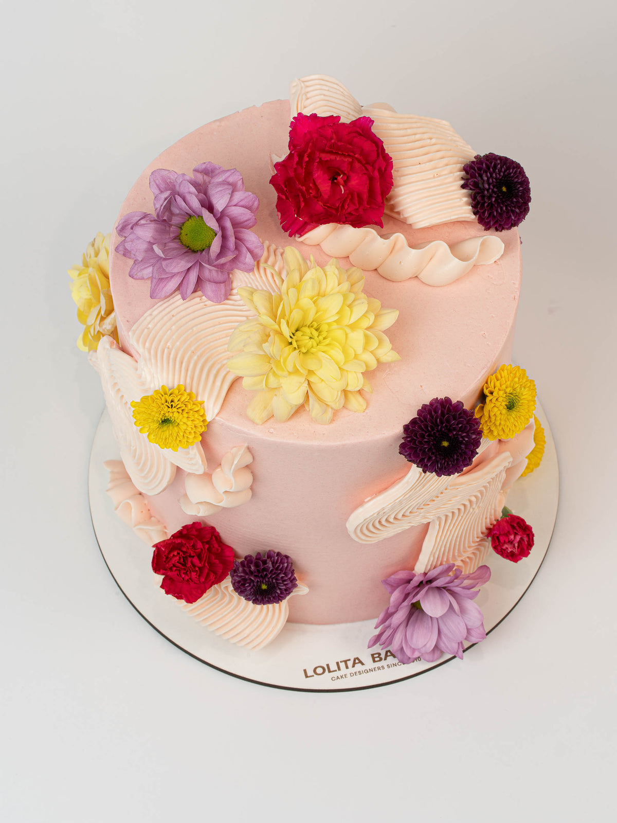 Pastel Flores de Colores- Rosa - Lolita Bakery
