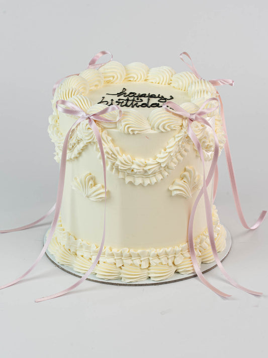 PASTEL COQUETTE LAZOS ROSAS - Lolita Bakery
