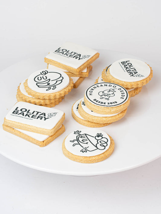 Pack de 12 galletas personalizadas con logo corporativo