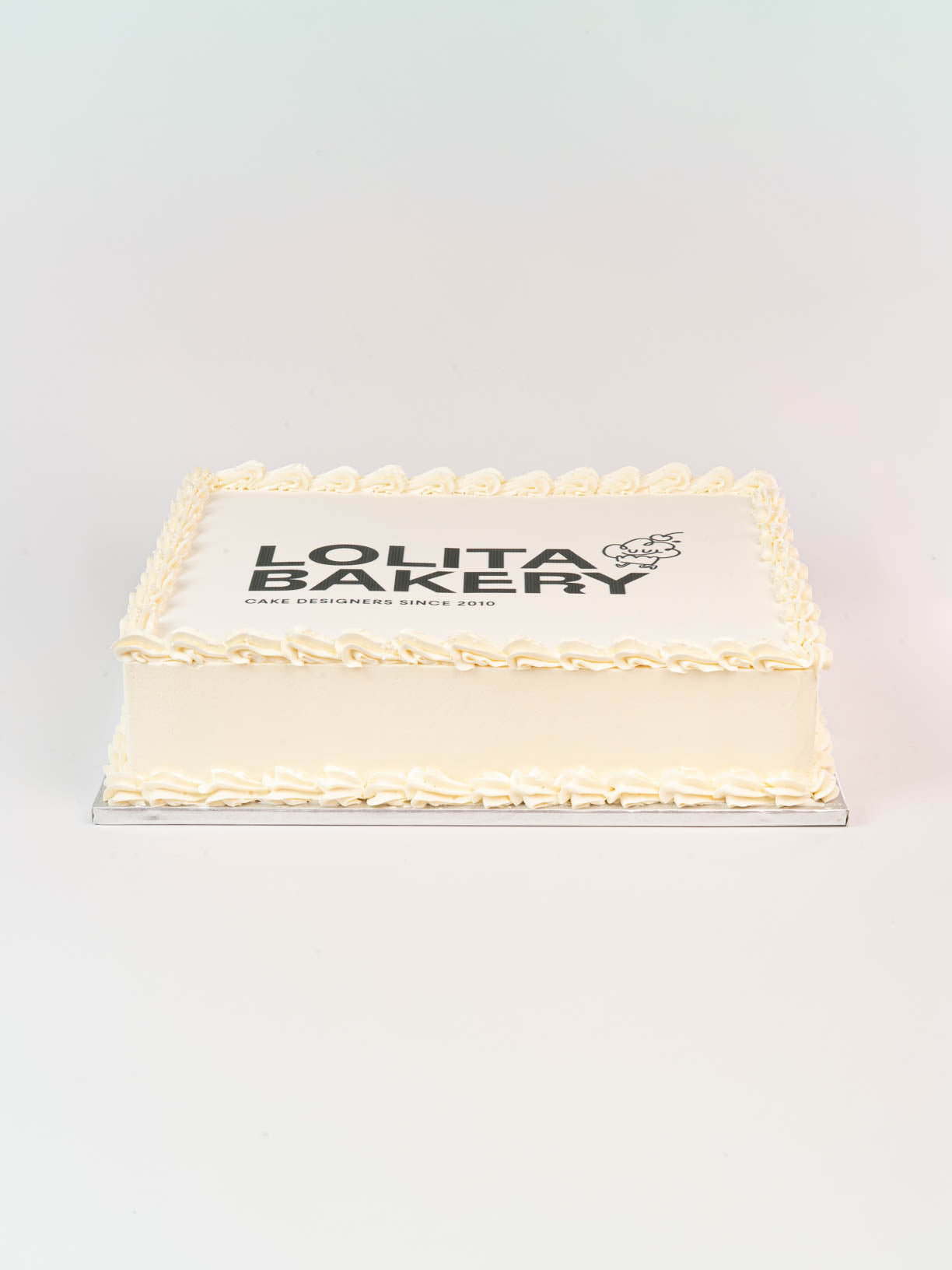 Pastel rectangular personalizado con logo corporativo