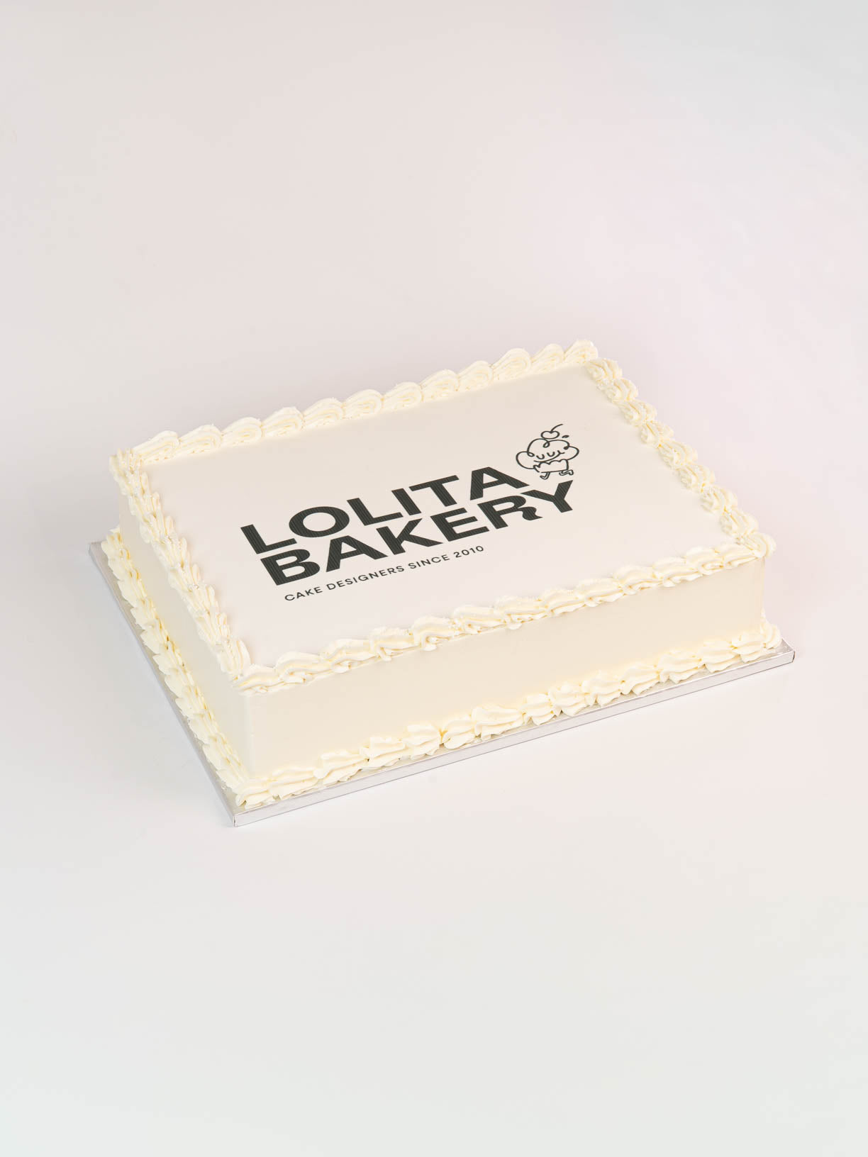 Pastel rectangular personalizado con logo corporativo