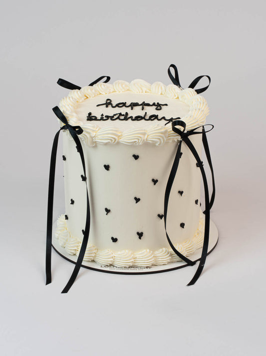 VINTAGE COQUETTE CAKE – BLACK BOWS