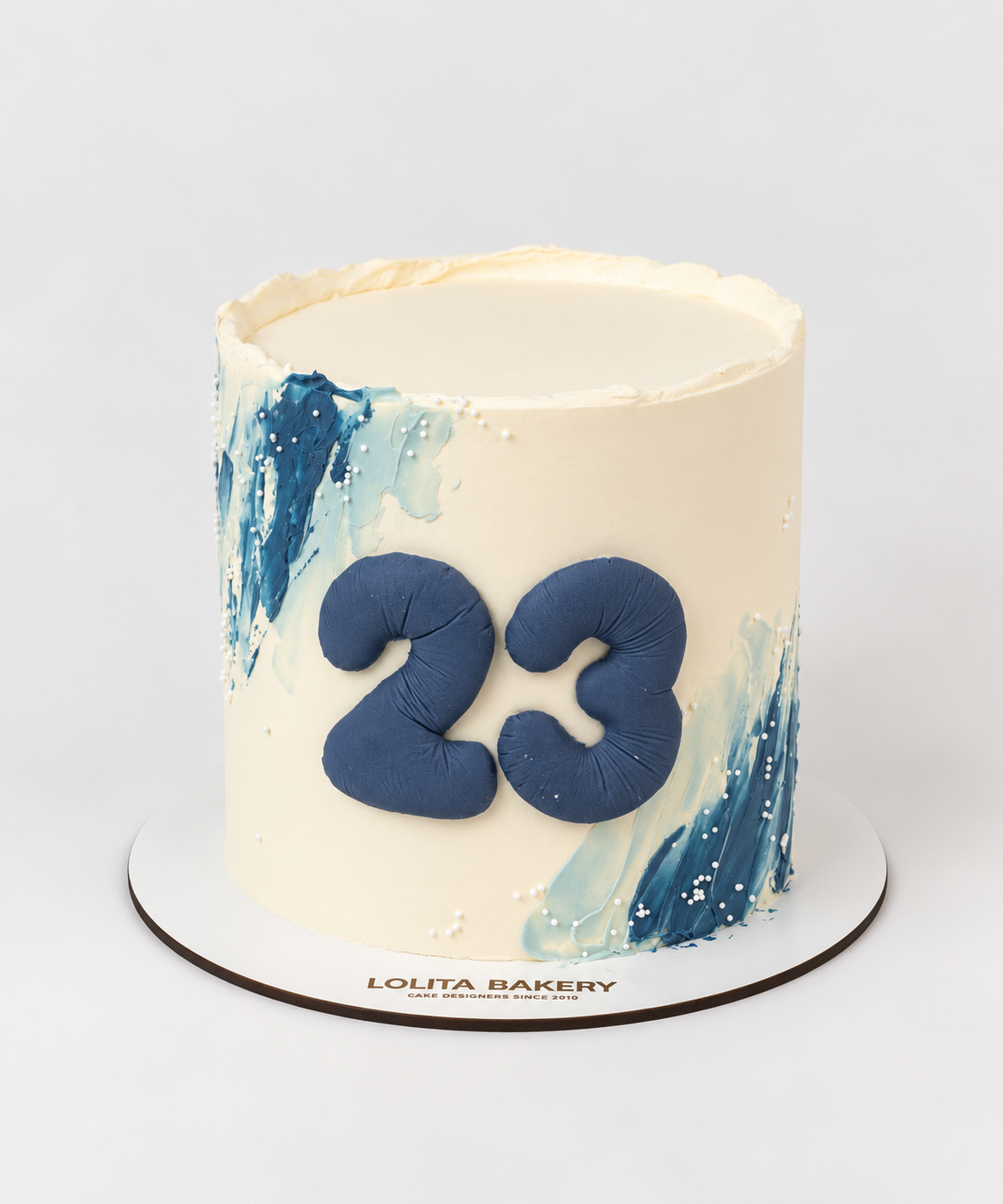 Pastel Cumpleaños con Número Personalizado- Azul - Lolita Bakery