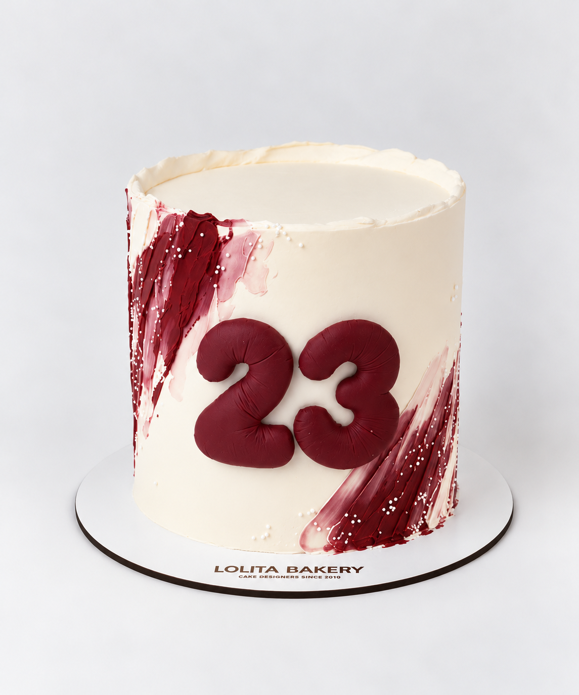 Pastel Cumpleaños con Número Personalizado- Rojo - Lolita Bakery