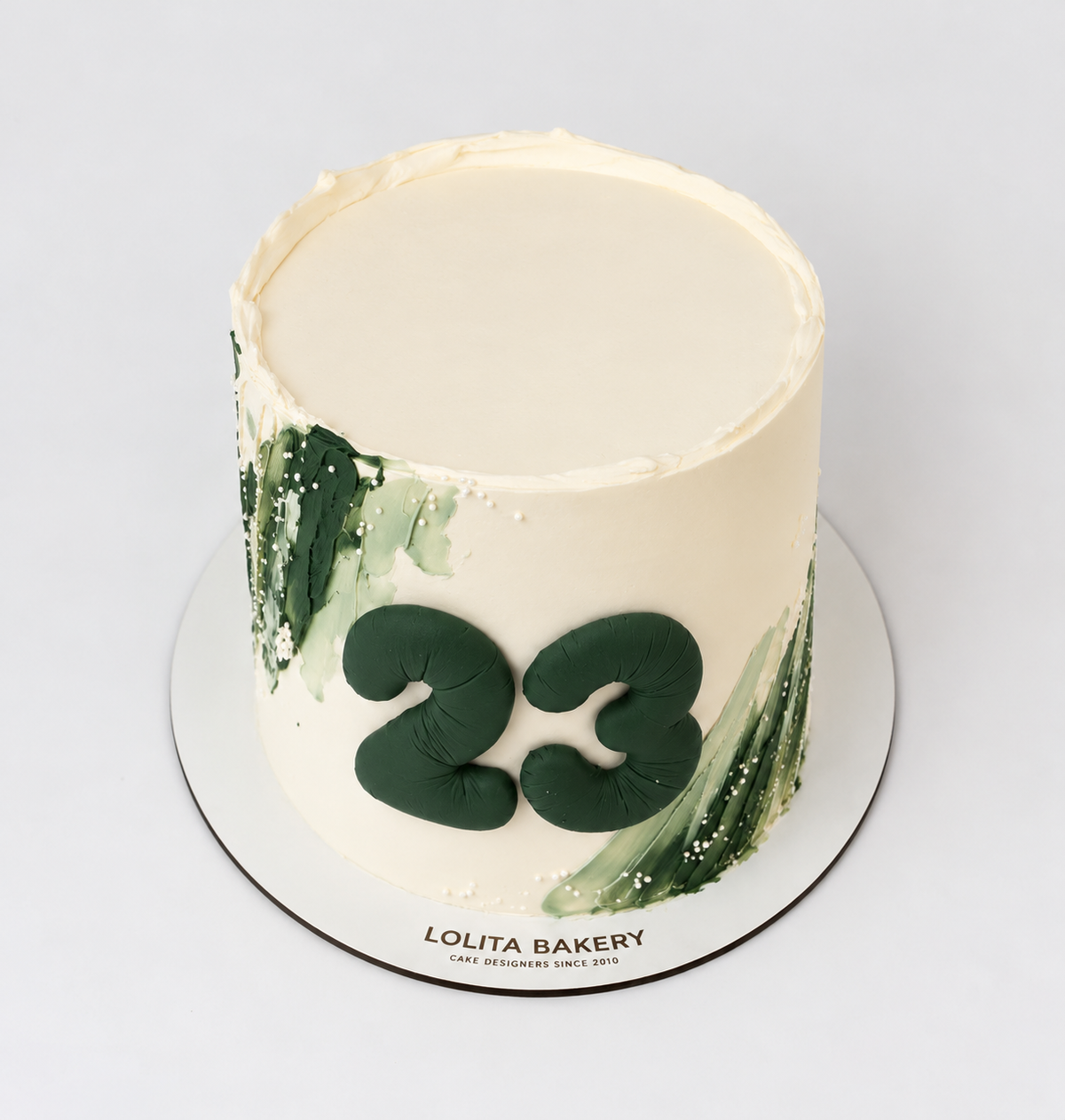 Pastel Cumpleaños con Número Personalizado- Verde - Lolita Bakery