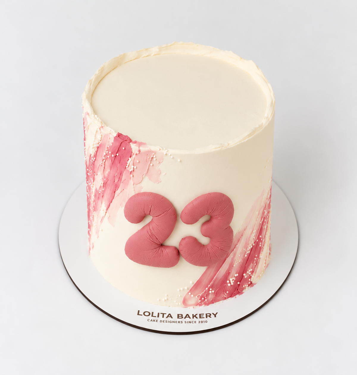 Pastel Cumpleaños con Número Personalizado- Rosa - Lolita Bakery