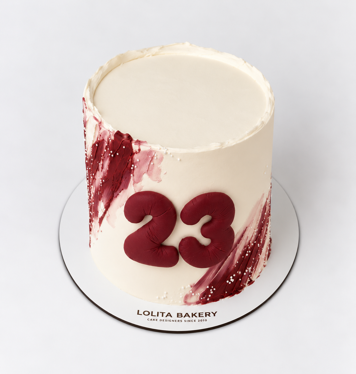 Pastel Cumpleaños con Número Personalizado- Rojo - Lolita Bakery