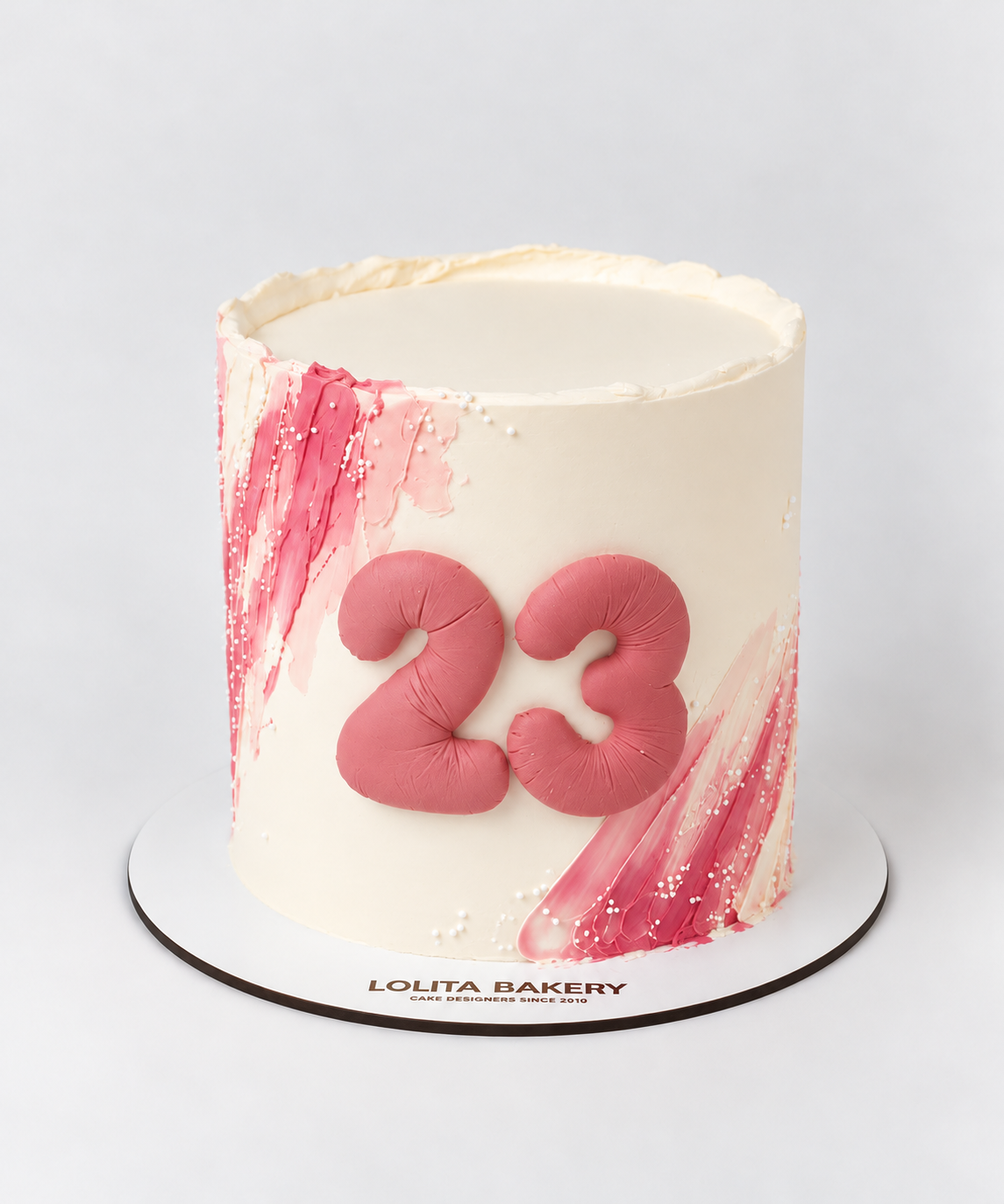 Pastel Cumpleaños con Número Personalizado- Rosa - Lolita Bakery